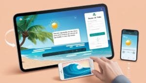 Representação do gerador de vídeo de IA da Meta criando vídeos com som.